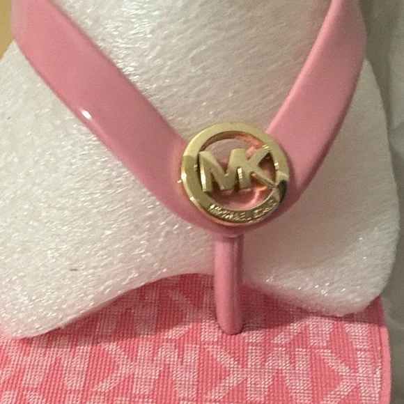 Michael Kors Pink MK Logo Platform Sandal - Picture 3 of 9
